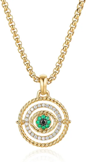 NUZON 2-Tone Interlocking | Sunburst Heart | CZ Evil Eye | Single Pearl | Love Heart Pendant Necklace for Women 18K Gold Chain Necklace Protection Prayer Faith Jewelry
