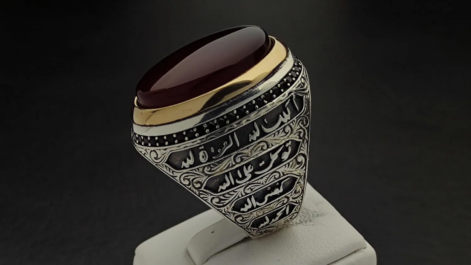 Original Yemeni Aqeeq Agate Stone Men Ring, Best Jewelry Gift, Handmade Men Ring, 925 Sterling Silver Ring, Hand Carved Men's Ring, Gift for him