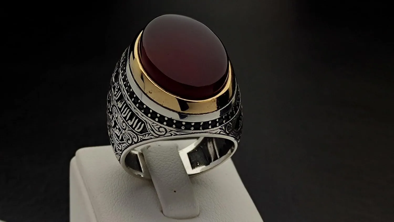 Original Yemeni Aqeeq Agate Stone Men Ring, Best Jewelry Gift, Handmade Men Ring, 925 Sterling Silver Ring, Hand Carved Men's Ring, Gift for him