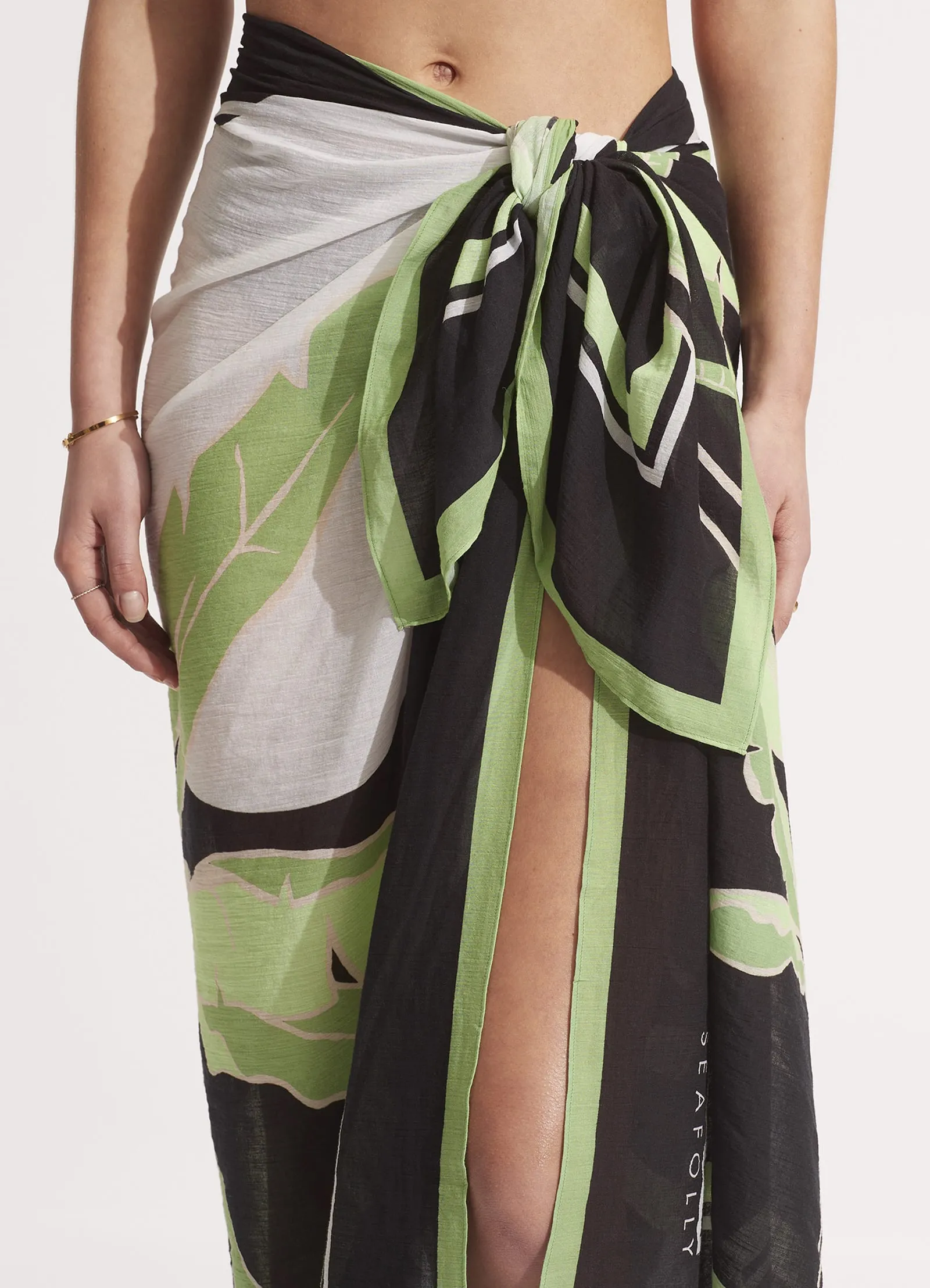 Palm Paradise Pareo - Black
