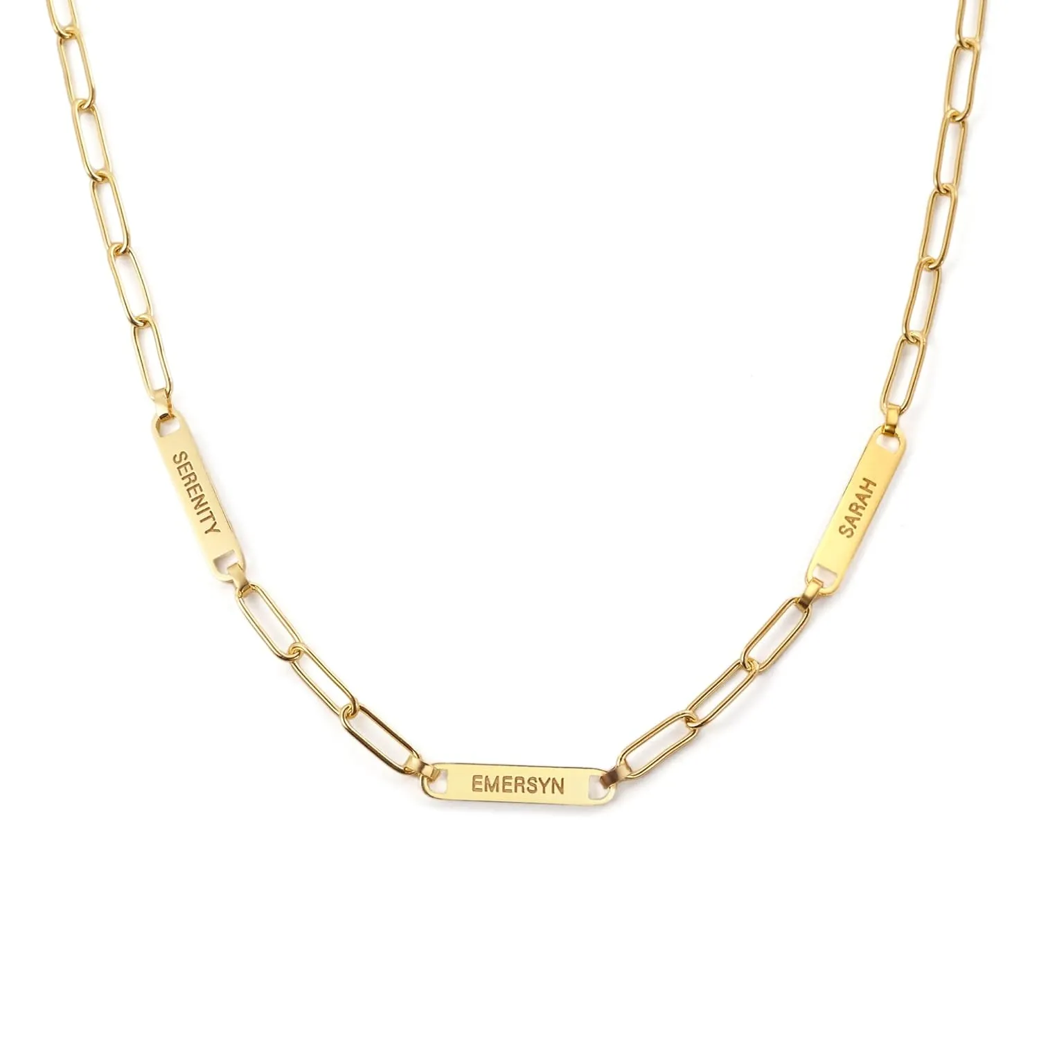 Personalized Gold Name Necklace, 3 Name Necklace, Kids Name Necklace for Mom, Mom Necklace, Jewelry Gift for Mom