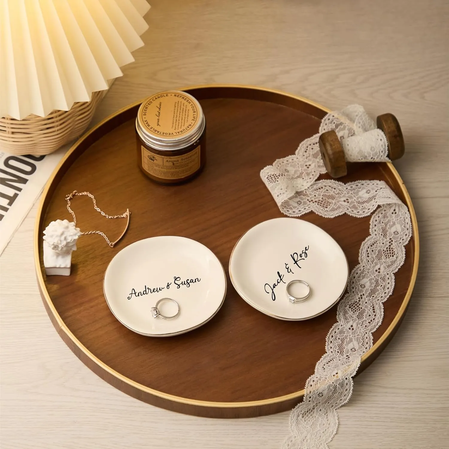 Personalized Mr & Mrs Jewelry Dish Ring Gift Ceramic Jewelry Plate Ring Dish Ceramic Jewelry Tray Engagement Ring Tray Wedding Ring Holder Trinket Dish