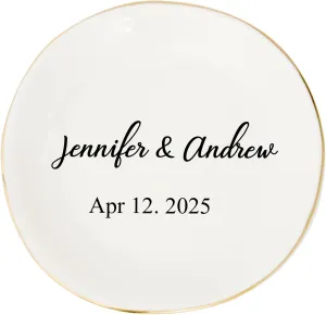 Personalized Mr & Mrs Jewelry Dish Ring Gift Ceramic Jewelry Plate Ring Dish Ceramic Jewelry Tray Engagement Ring Tray Wedding Ring Holder Trinket Dish