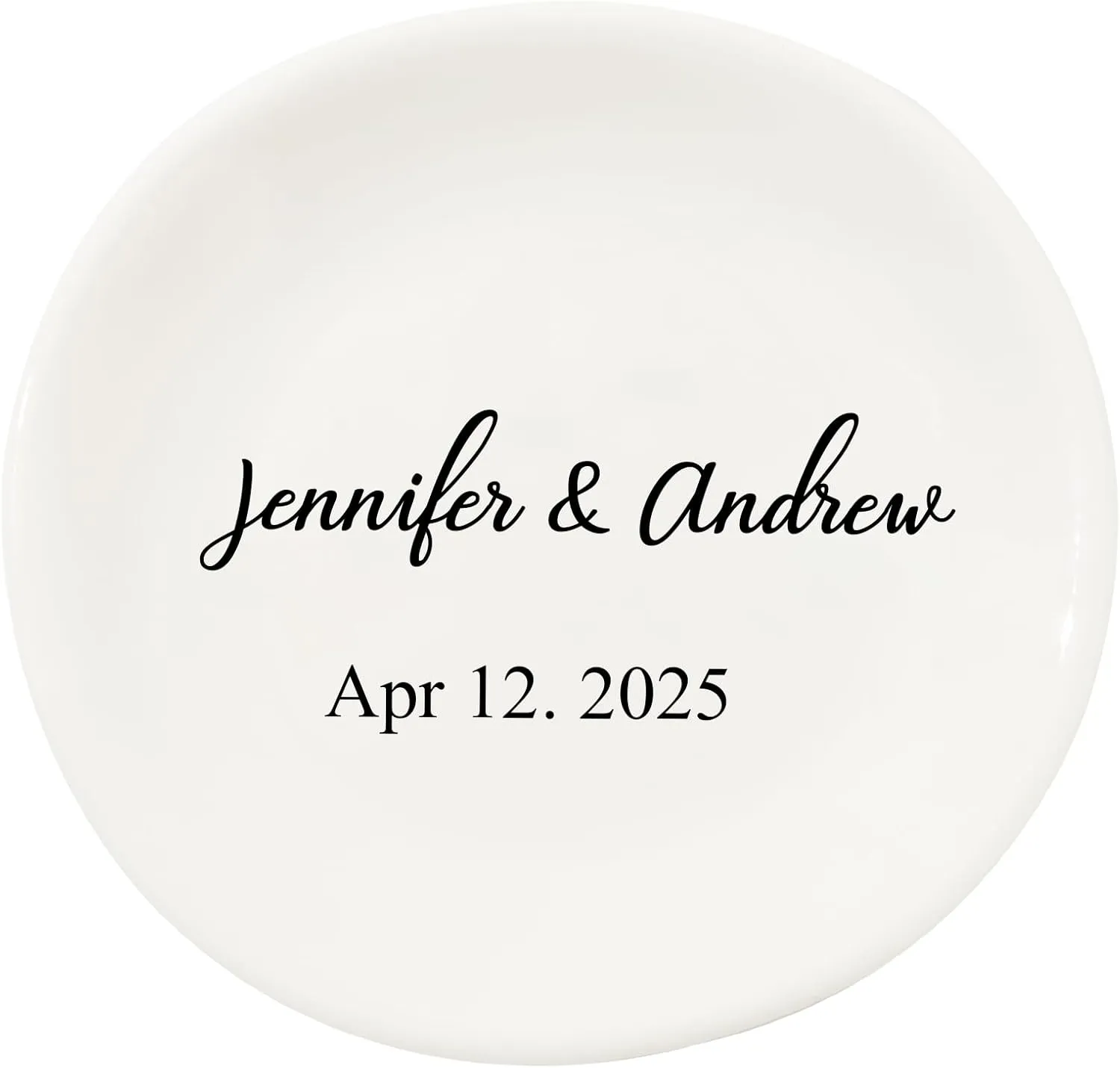 Personalized Mr & Mrs Jewelry Dish Ring Gift Circle Ceramic Jewelry Plate Ring Dish Ceramic Jewelry Tray Engagement Ring Tray Wedding Ring Holder Trinket Dish