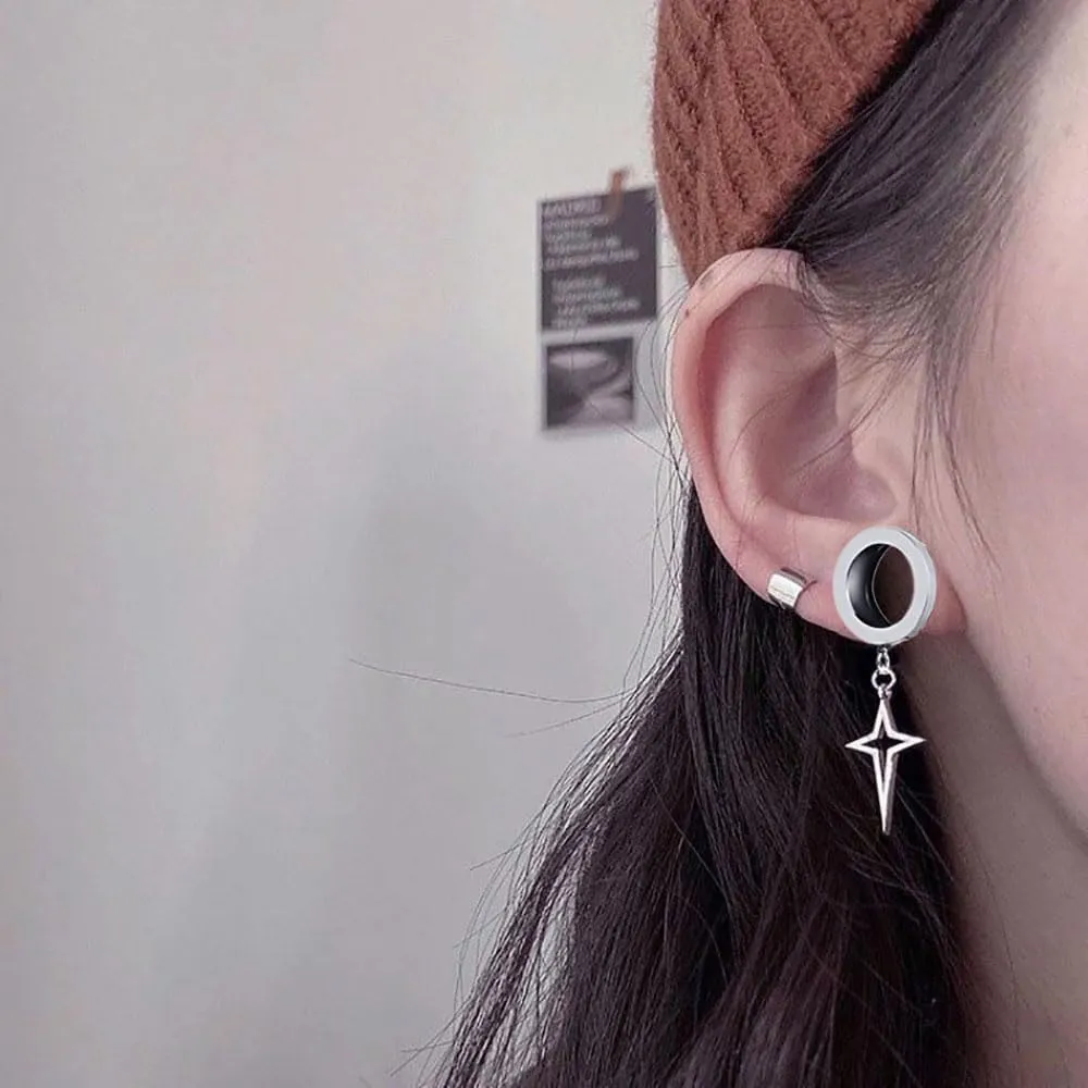 Plugs For Ears,Ear Tunnels1 Pair Silver Meteor Pendant Dangle Ear Plugs Tunnels Gauges Hypoallergenic Stainless Steel Piercing Body Jewelry