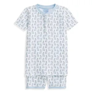 Printed Short Pima Jammies -- Hare Pierre
