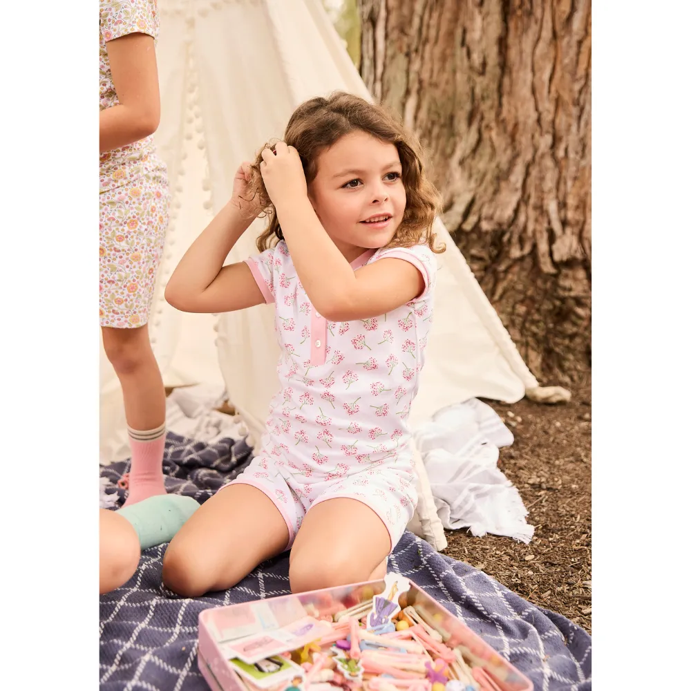 Printed Short Pima Jammies -- Heart Bouquet