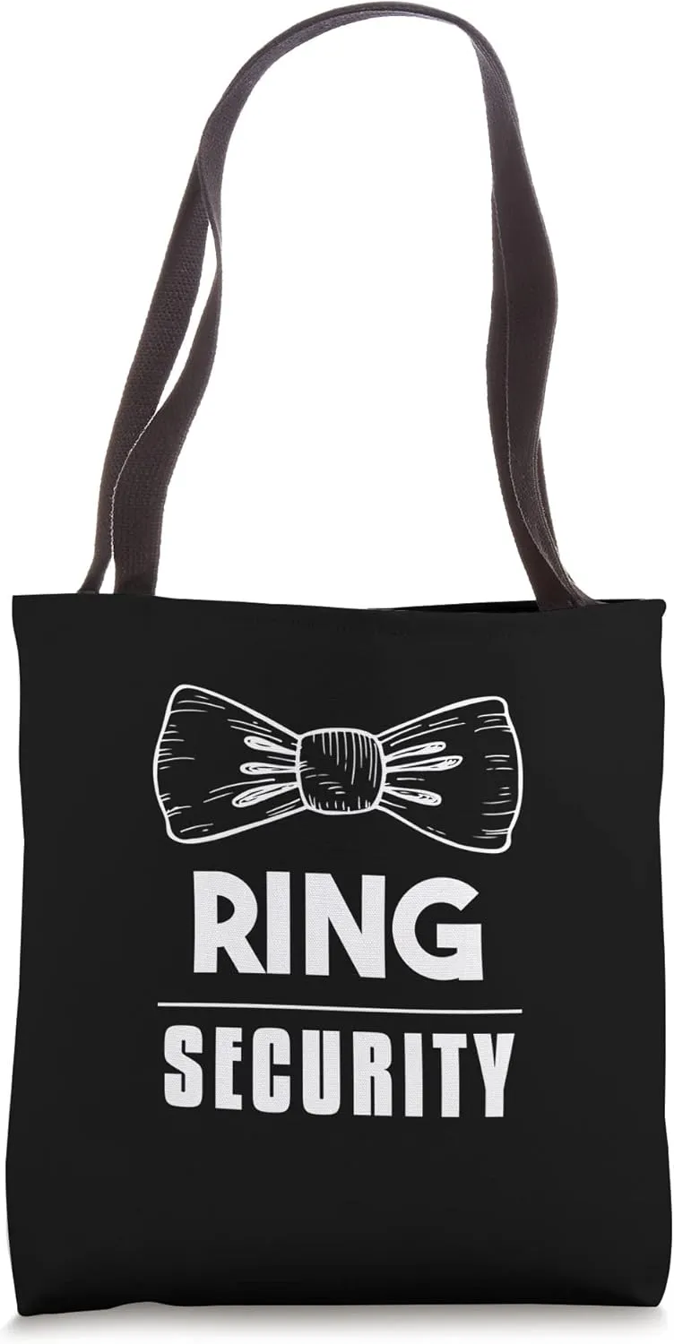 Ring Security Funny Tuxedo Ring Bearer Wedding Boys Tote Bag