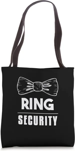 Ring Security Funny Tuxedo Ring Bearer Wedding Boys Tote Bag