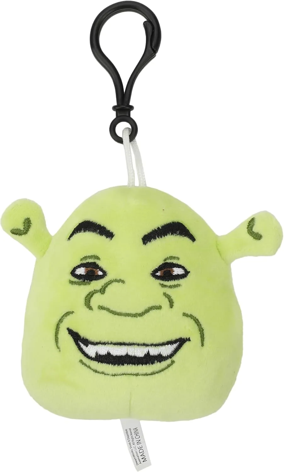 Shrek Character Head 3.34" Plush Keychain/Bag Clip