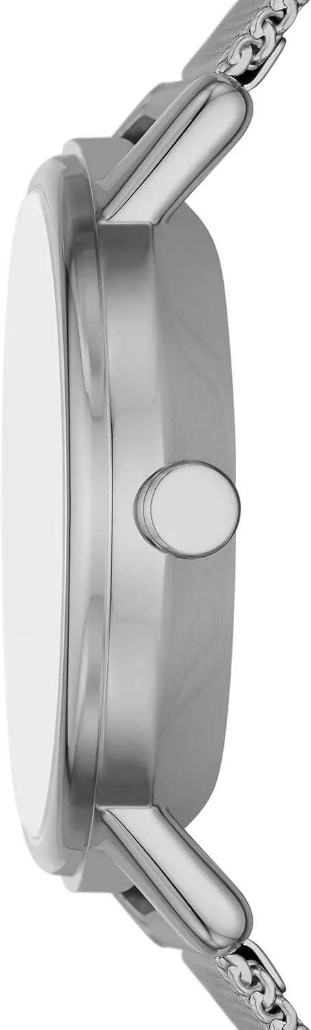 Skagen Kuppel Lille or Riis Lille Minimalist Women's Watch with Stainless Steel Bracelet, Mesh or Leather Band