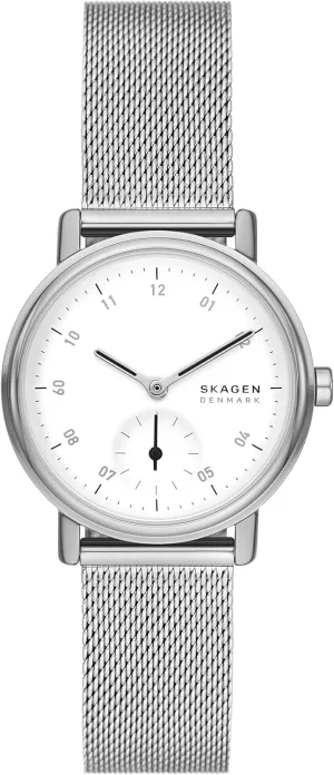 Skagen Kuppel Lille or Riis Lille Minimalist Women's Watch with Stainless Steel Bracelet, Mesh or Leather Band