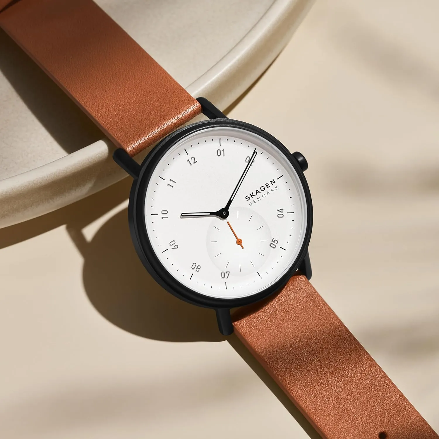 Skagen Kuppel or Riis Minimalist Men's Watch with Stainless Steel Mesh or Leather Band
