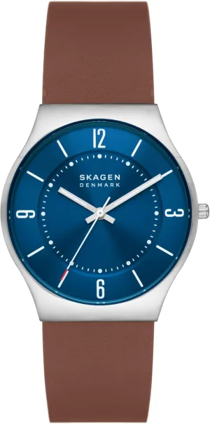 Skagen Men's Grenen Three-Hand Date Watch With Steel Mesh or Leather Band