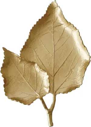 Small Leaf Shaped Trinket Dish, Decorative Gold Jewelry Dish Tray, Ring Hodler Dish Jewelry Organizer