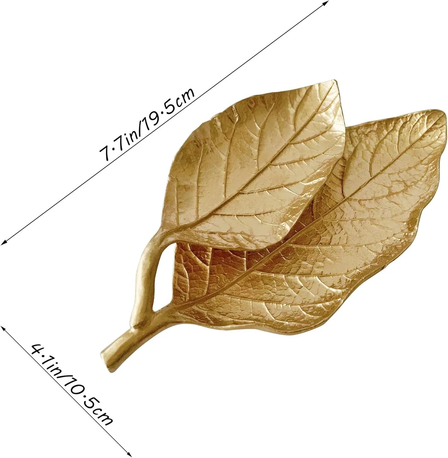 Small Leaf Shaped Trinket Dish, Decorative Gold Jewelry Dish Tray, Ring Hodler Dish Jewelry Organizer