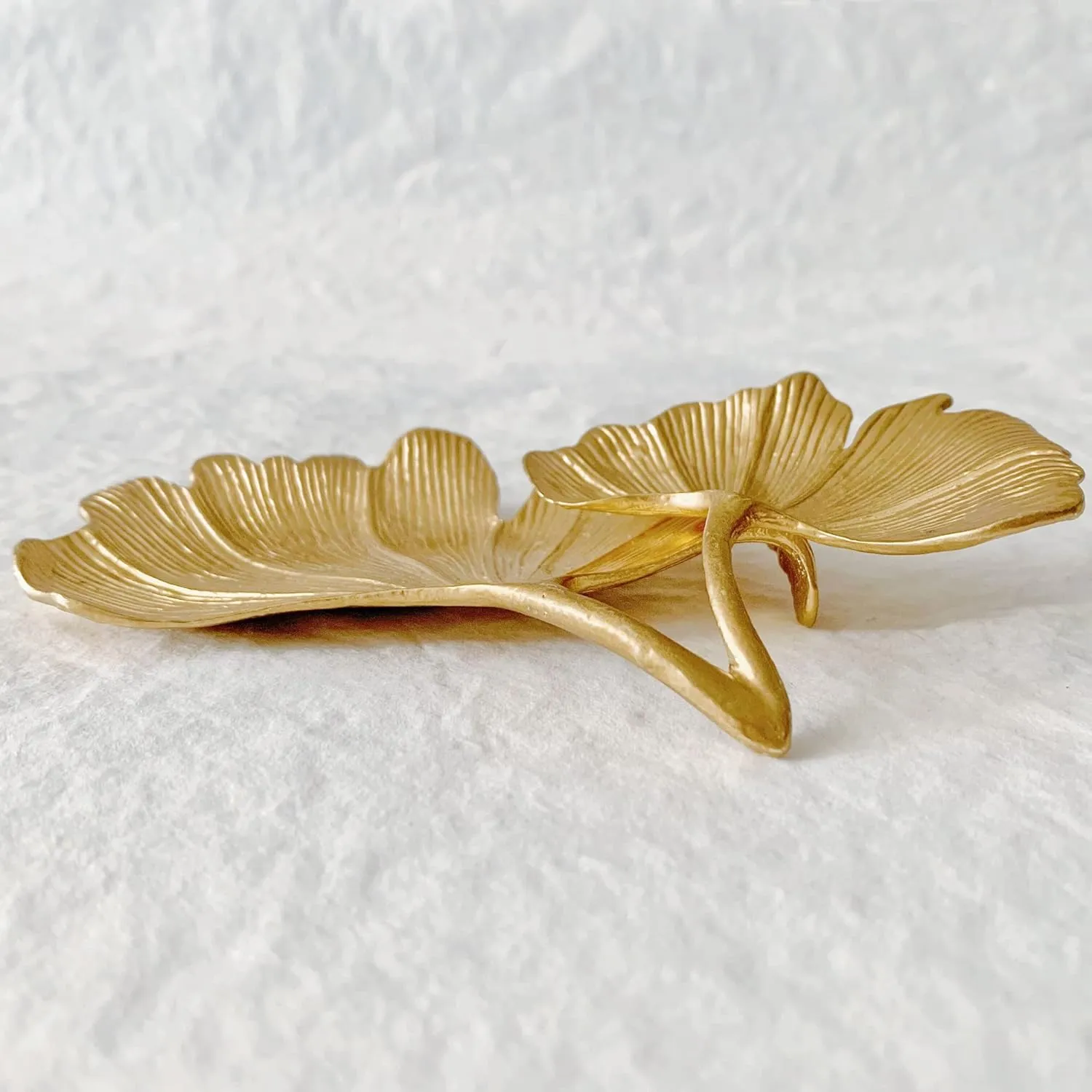 Small Leaf Shaped Trinket Dish, Decorative Gold Jewelry Dish Tray, Ring Hodler Dish Jewelry Organizer