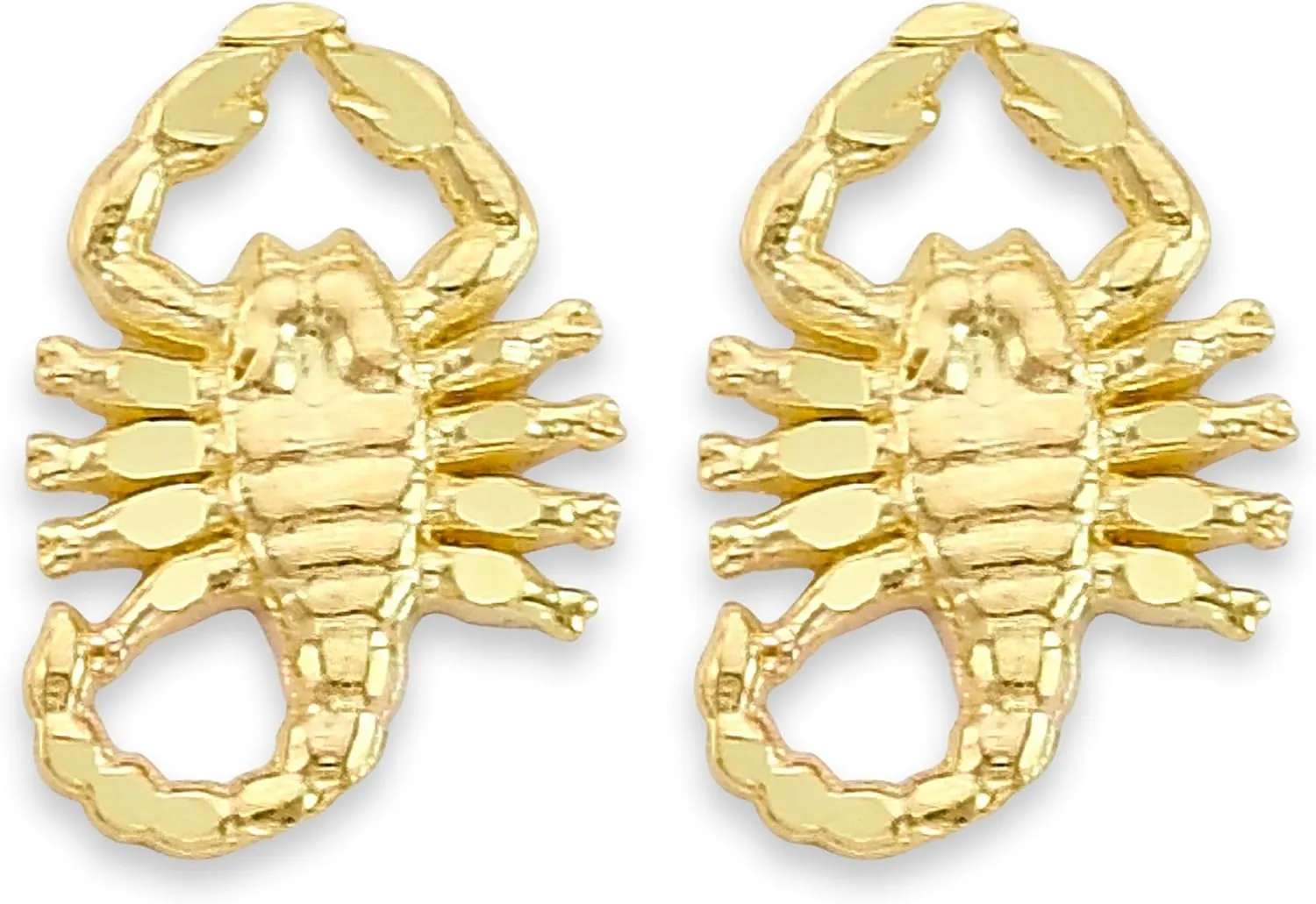 Solid Gold Scorpion Stud Earrings Available in 10k or 14k