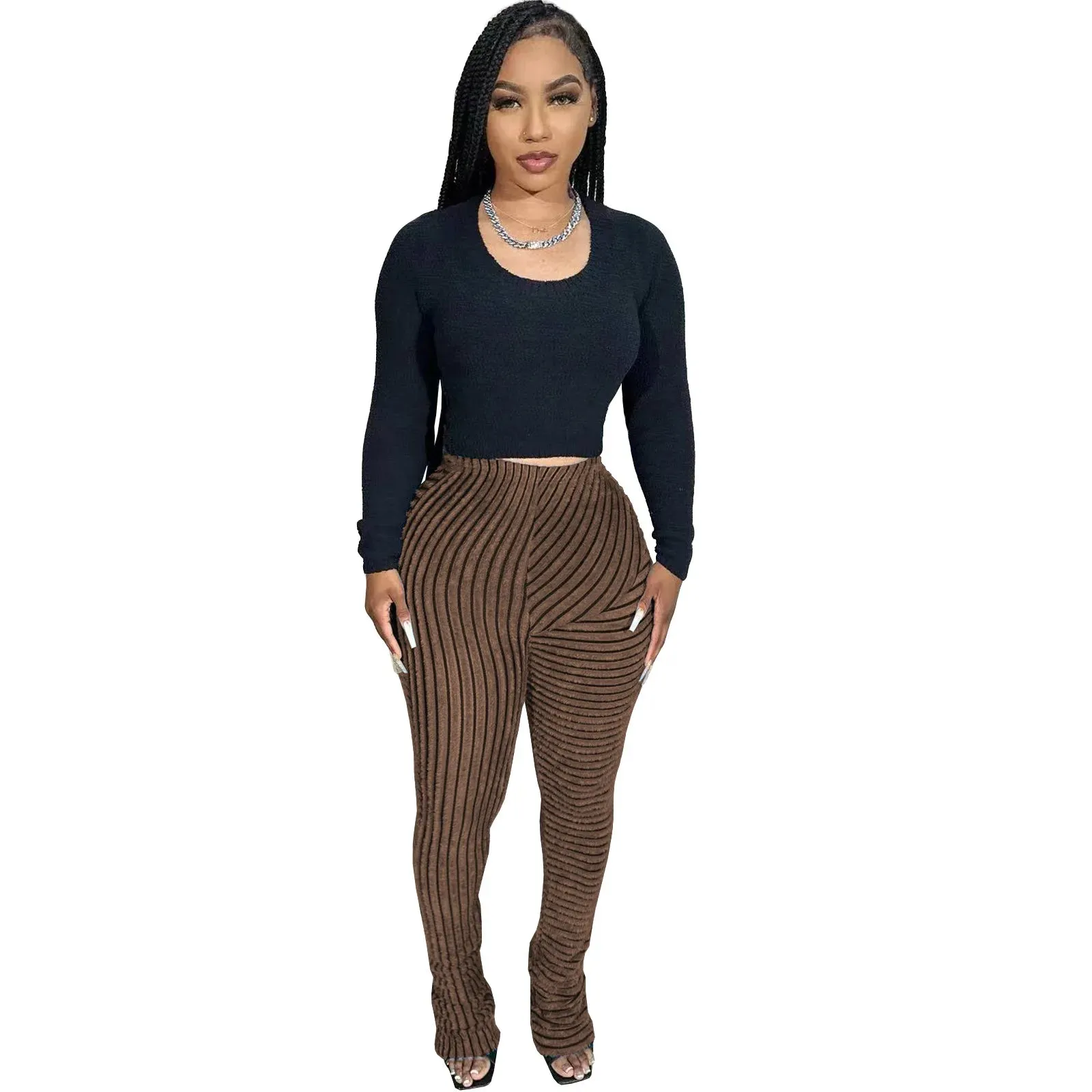 Sonia High Waist Hip-Wrapping Casual Daily Versatile Pants