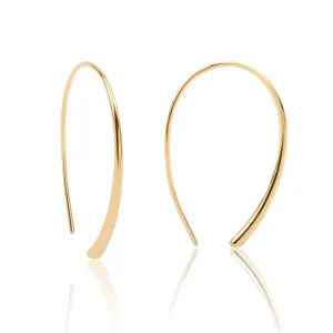 Threader Earrings 925 Sterling Silver Pull Through Hoops Drop Dangle Minimal Everyday Earrings