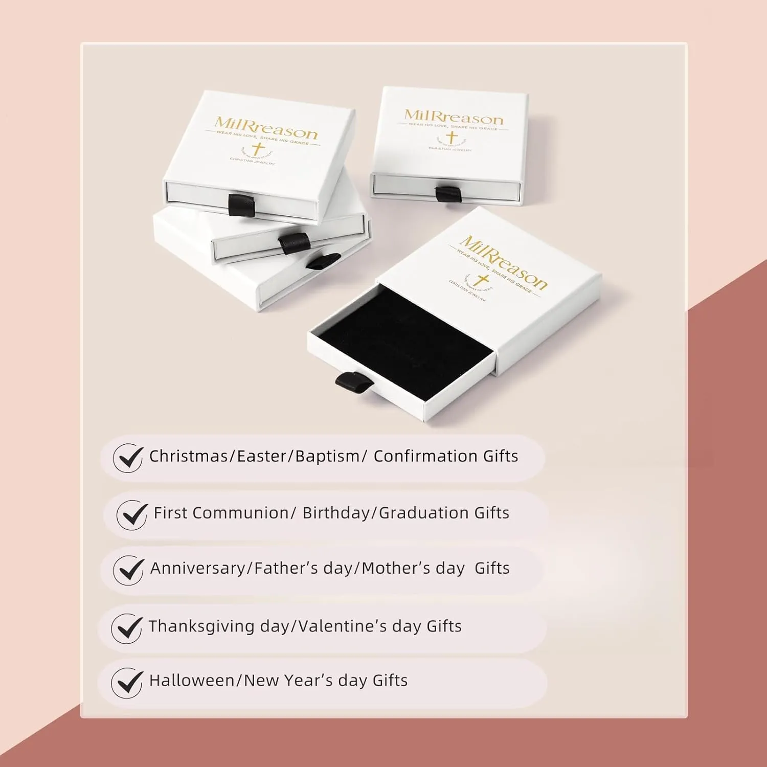 Three Cross Necklace for Women Dainty Gold Necklace 18k Gold-Plated Sideways Cross Pendant Necklace for women Religious Christian Jewelry Gift Faith Necklace with Two Small Side Crosses