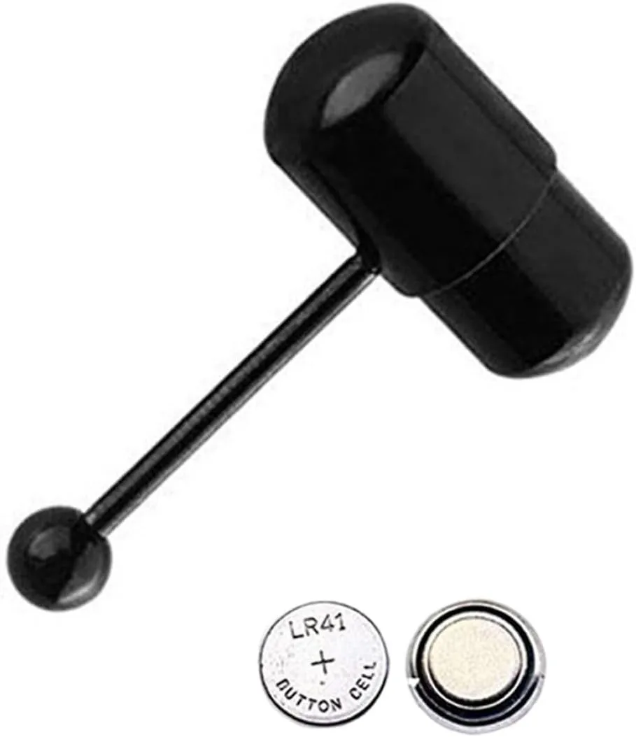 Tongue Bar Stainless Steel Vibration Tongue Ring Piercing Jewelry Barbell Ornament Black