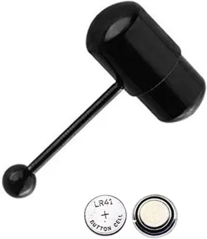 Tongue Bar Stainless Steel Vibration Tongue Ring Piercing Jewelry Barbell Ornament Black