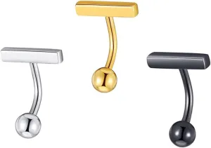 Unique Belly Button Ring Set Comfortable Stainless Steel Navel Ring for Women