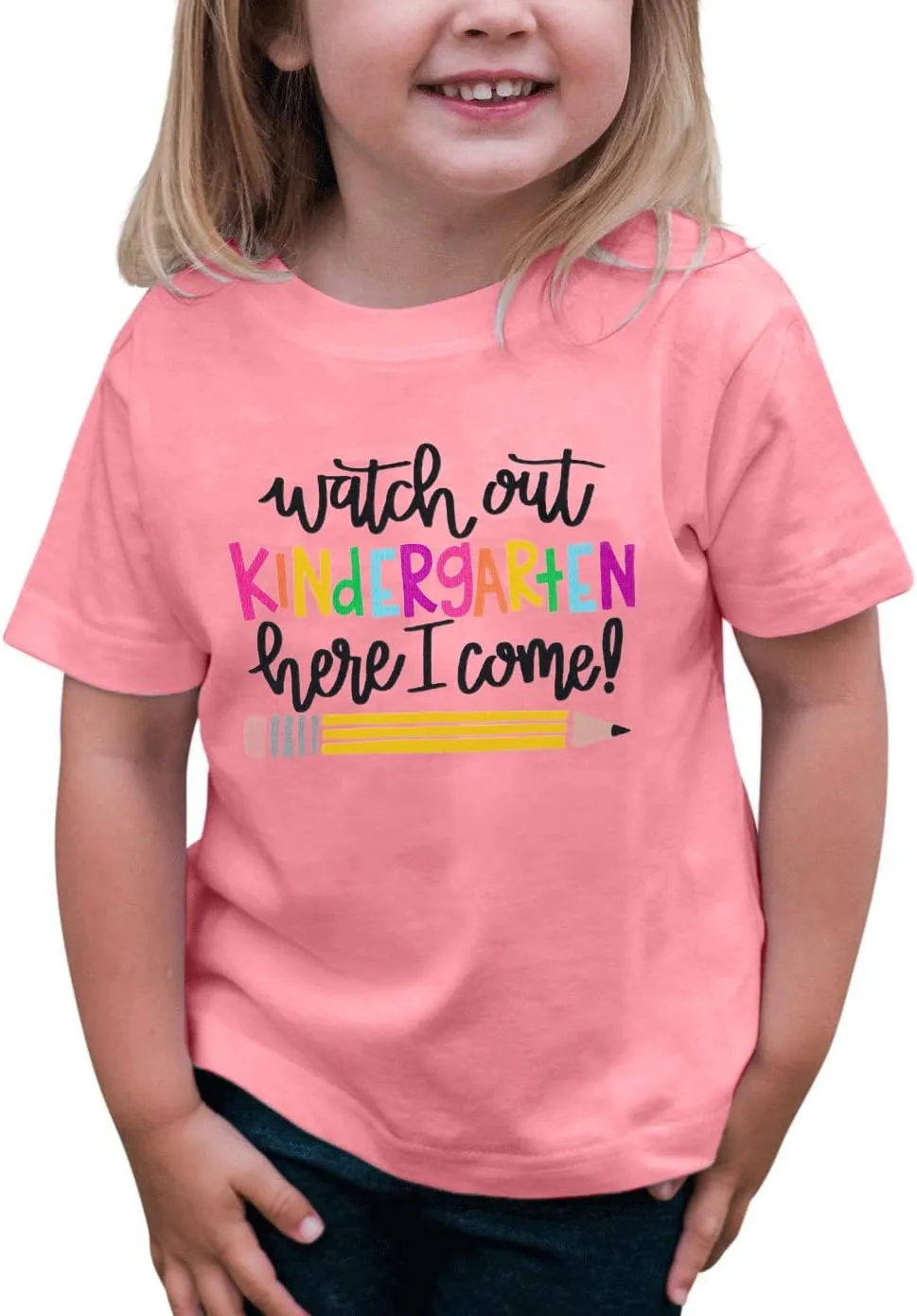 Watch Out Kindergarten Here I Come Shirt Kindergarten Shirts for Girls Kids Back to School T Shirt Children School Tee