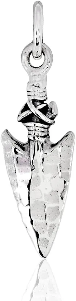 WithLoveSilver Solid 925 Sterling Silver Celtic Archer Rock and Arrowhead Pendant