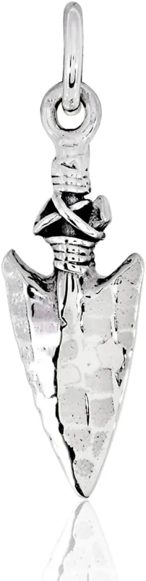 WithLoveSilver Solid 925 Sterling Silver Celtic Archer Rock and Arrowhead Pendant