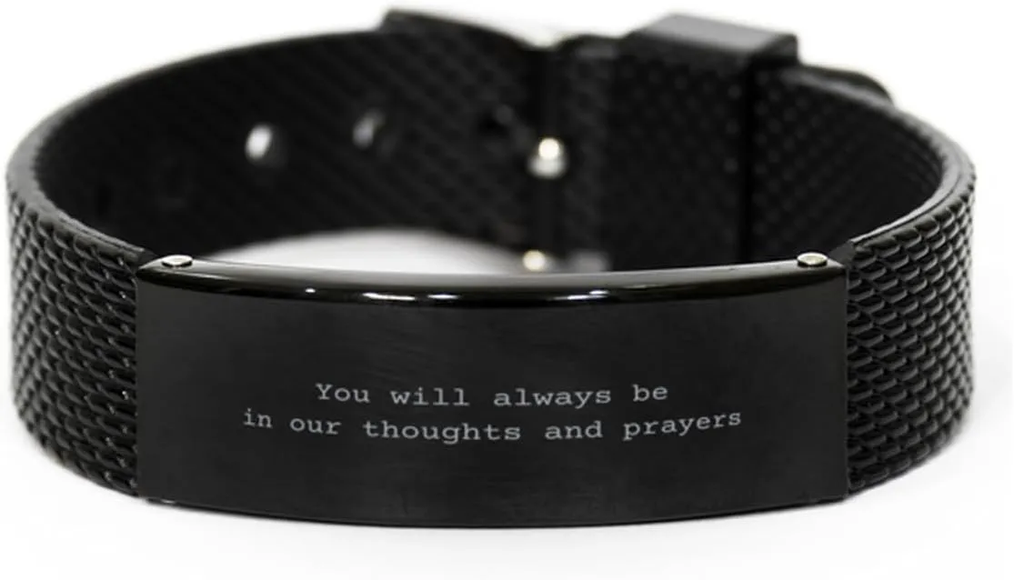 You will always be in our thoughts and prayers,Memorial Bracelet,Memorial Gifts,loss Of Loved One,loss Of Loved One, Loss Of Friend,loss Of Mom Dad Brother Sister Child,mesh bracelet